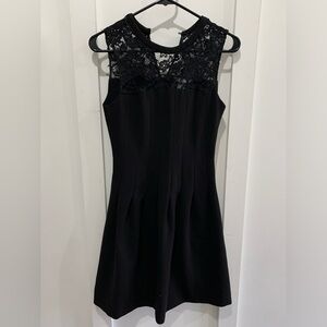 Black dress with lace top